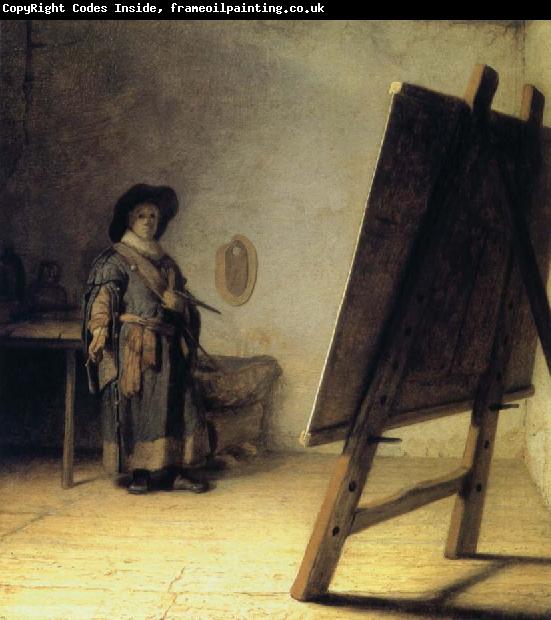 REMBRANDT Harmenszoon van Rijn A Young Painter in His Studio